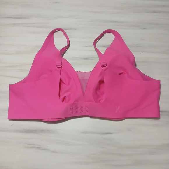 Knix Shadow Mesh T-Shirt Bra Shocking Pink Wireless Size Large - Picture 3 of 5